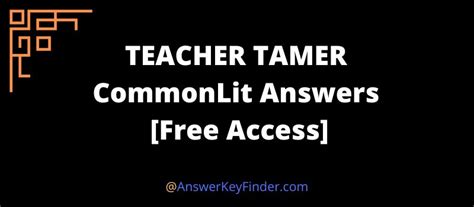 common lit answer key for teachers.